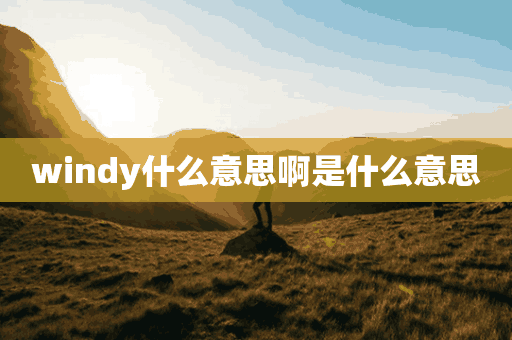 windy什么意思啊是什么意思